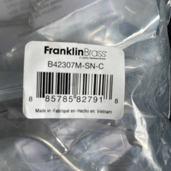 Franklin Brass Coat And Hat Hook With Round Base In Satin Nickel, 5 hooks - Picture 7 of 7